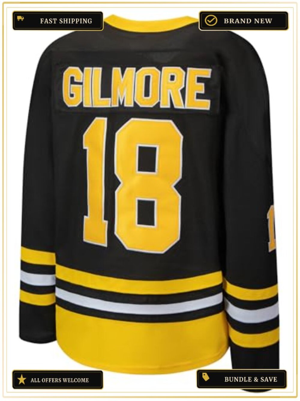 Happy Gilmore 18 Hockey Jersey Mesh Stitched Embroidered Men Retro Party Costume